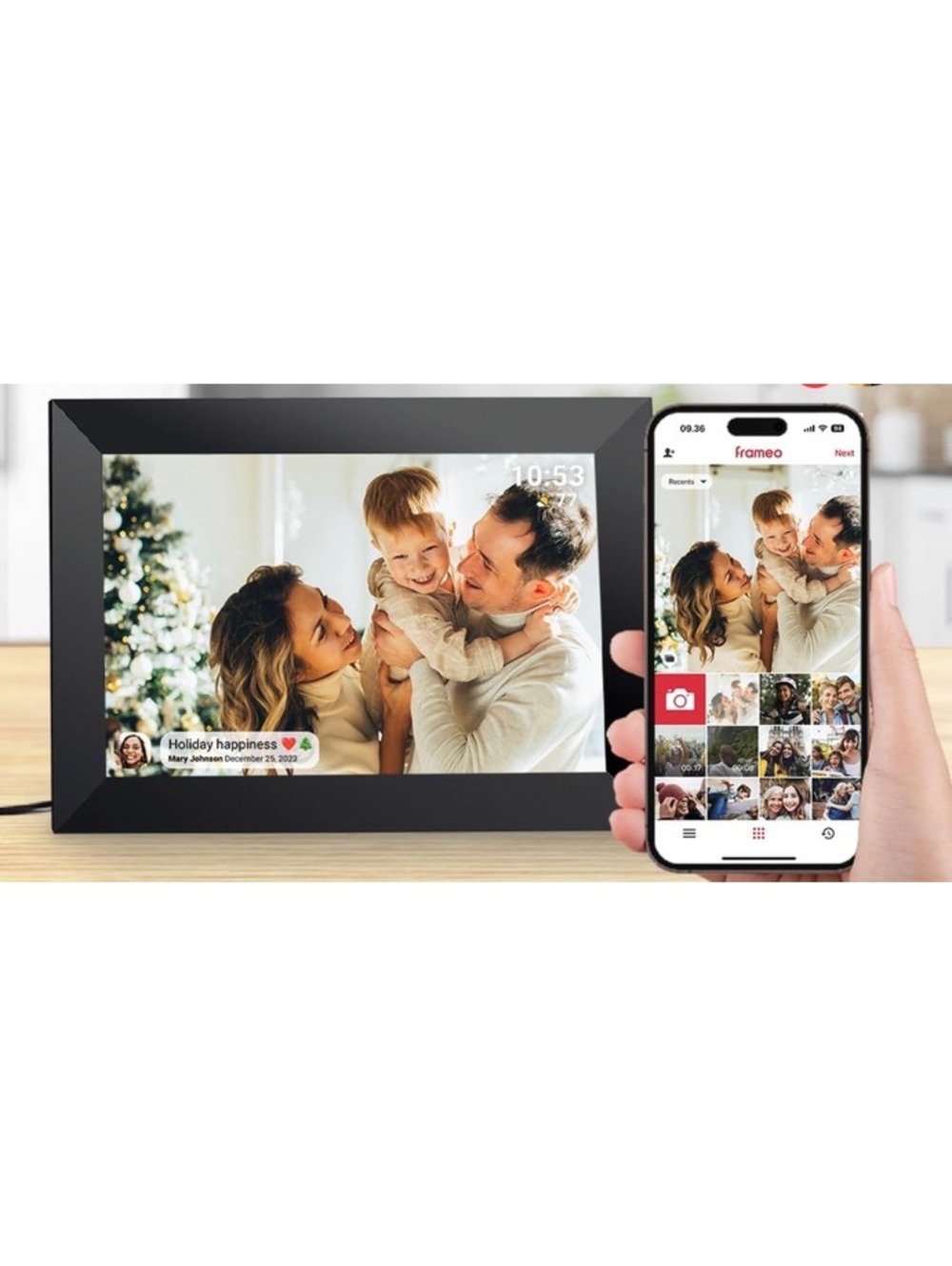 Pastigio 10.1" Digital Picture Frame with Frameo App
